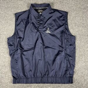 FootJoy Vest Mens Small Navy Golf Windshirt Pullover Elastic Hem